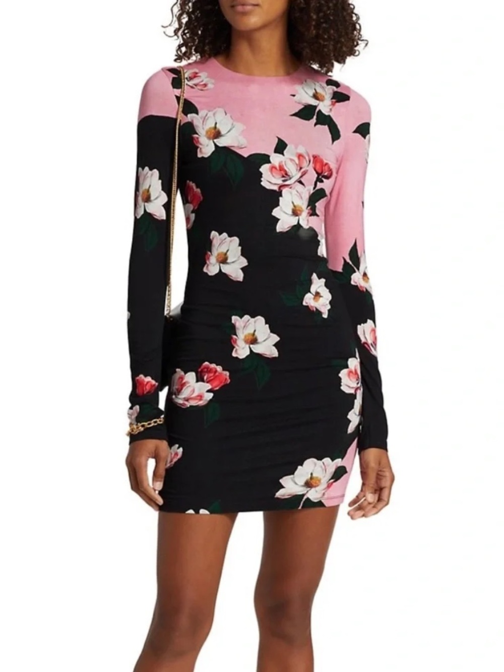 Alice + Olivia Size 6 New York Delora Floral Minidress After Dark Floral Dress
